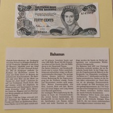 Banknoten - Bahamas 0.5 Dollar  1974 - Kassenfrisch, UNC Banknoten Papiergeld