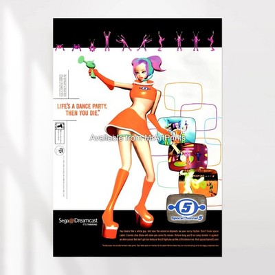 Space Channel 5 Sega Dreamcast POSTER Spiel Werbung Werbung Art A4 A3 A2 A1 XL