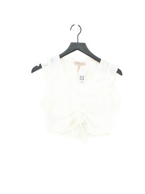 Bcbgeneration Damen Top S weiß Polyester mit Elasthan cropped
