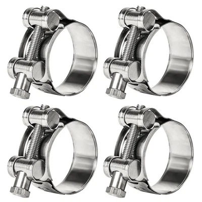 SIEQIOOR T-Bolt Hose Clamps 304 Stainless Steel (36-39mm 4-Pack) - Heavy Duty Adjustab...