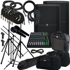 Mackie Thump 215 1400W 15" Powered Speaker COMPLETE AUDIO BUNDLE
