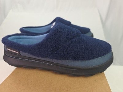 Merrell Hut Moc 2 Slide Sequoia Blue Men US 10 Soft Slippers