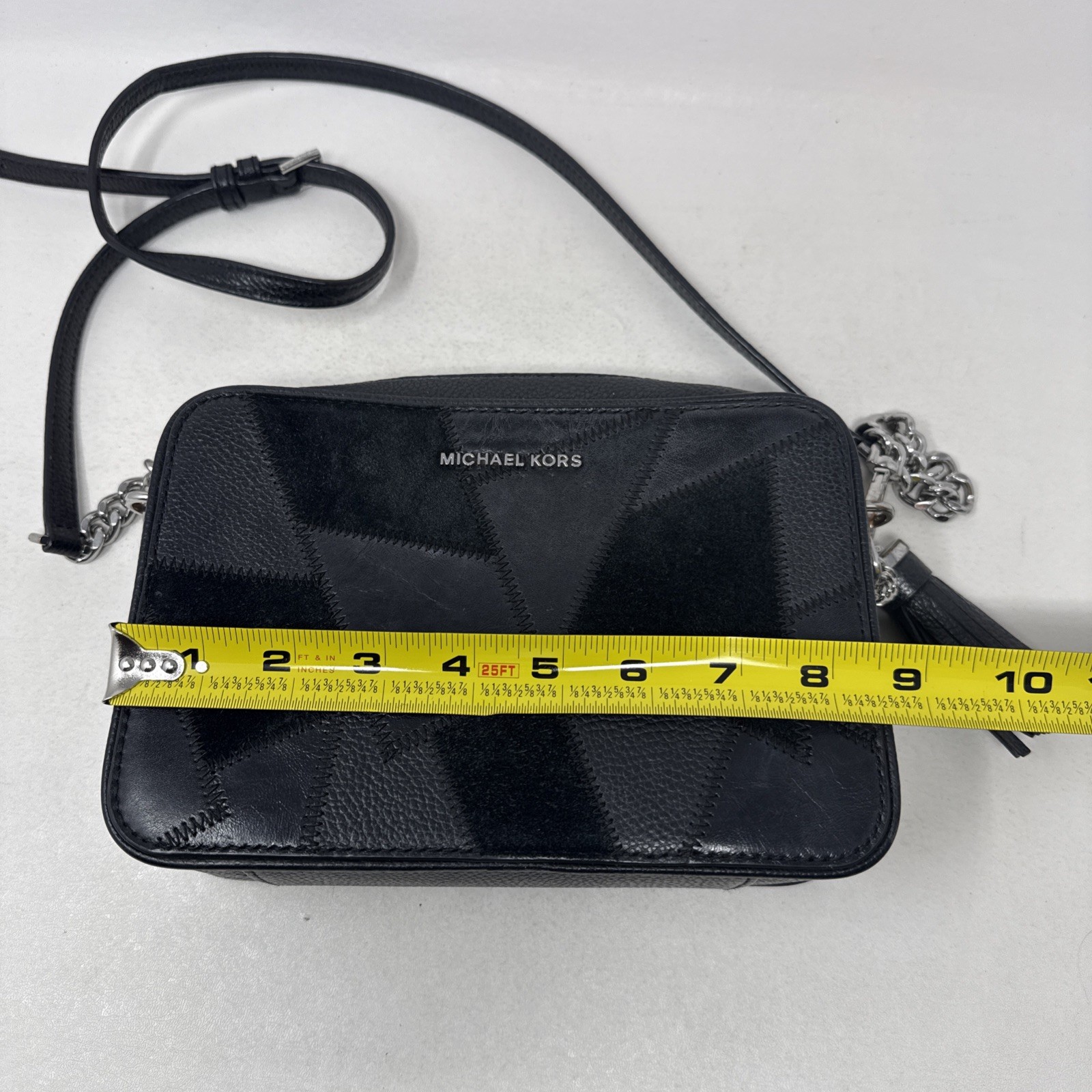 Michael Kors Black Leather Patchwork Crossbody Ba… - image 14