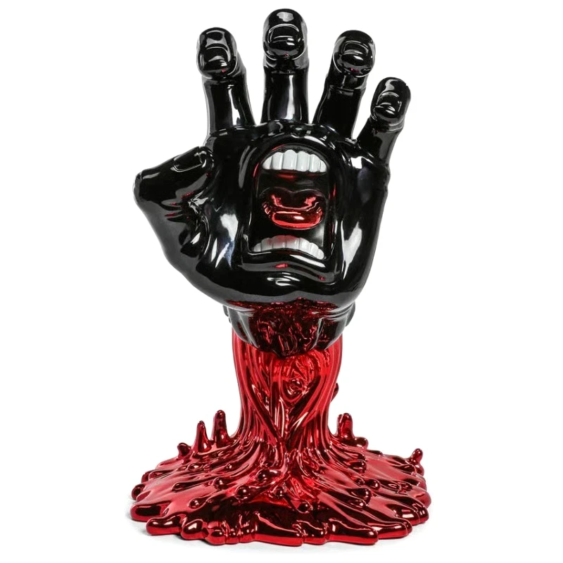 Kidrobot Santa Cruz Screaming Hand 9" Vinilo Arte Figura Sangre Cromo Patinetas Foto 2 de 4