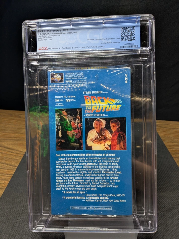 Back to the Future VHS CGC 9.8 Sealed 1994 A+ McDonald’s Promo Highest Graded 🔥 - Image 3 of 4