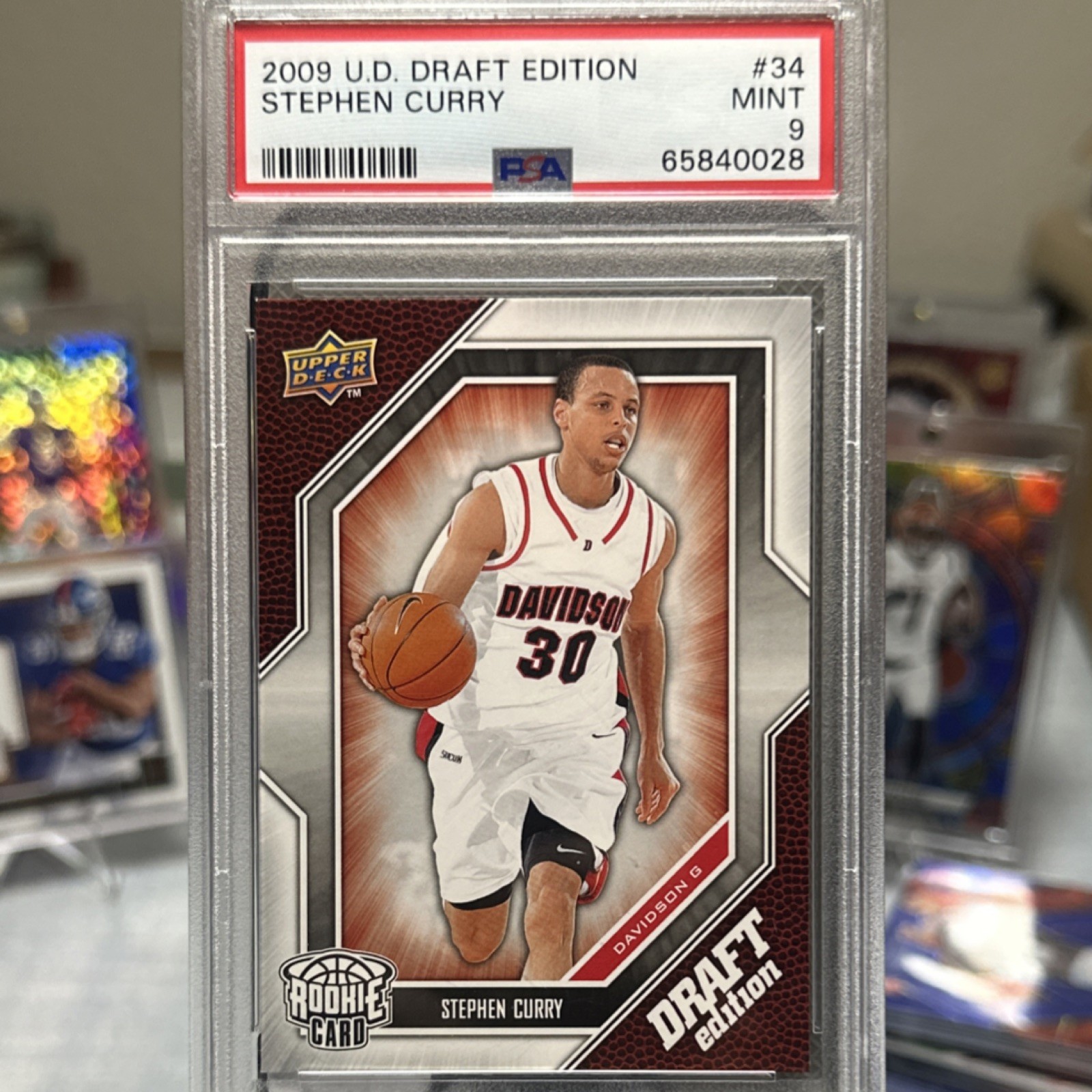 2009-10 Upper Deck Draft Edition Stephen Curry Rookie #34 PSA 9 Davidson