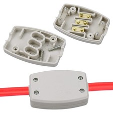 2 PCS 3 Terminal Electrical Junction Box Flex Connector Grey 250v 13Amp Cable J 7.52 per metre