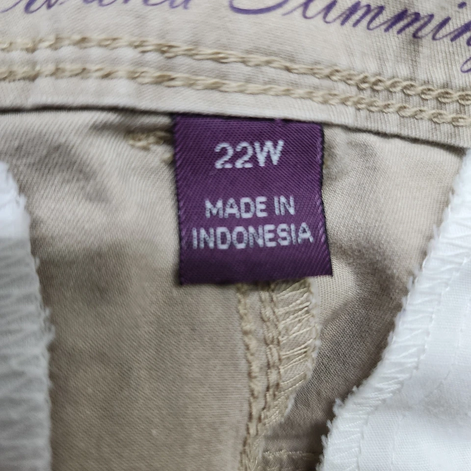 Gloria Vanderbilt Shorts Womens 22W Tan Gabrielle Cuffed Bermuda Stretch Casual - Image 4 of 4