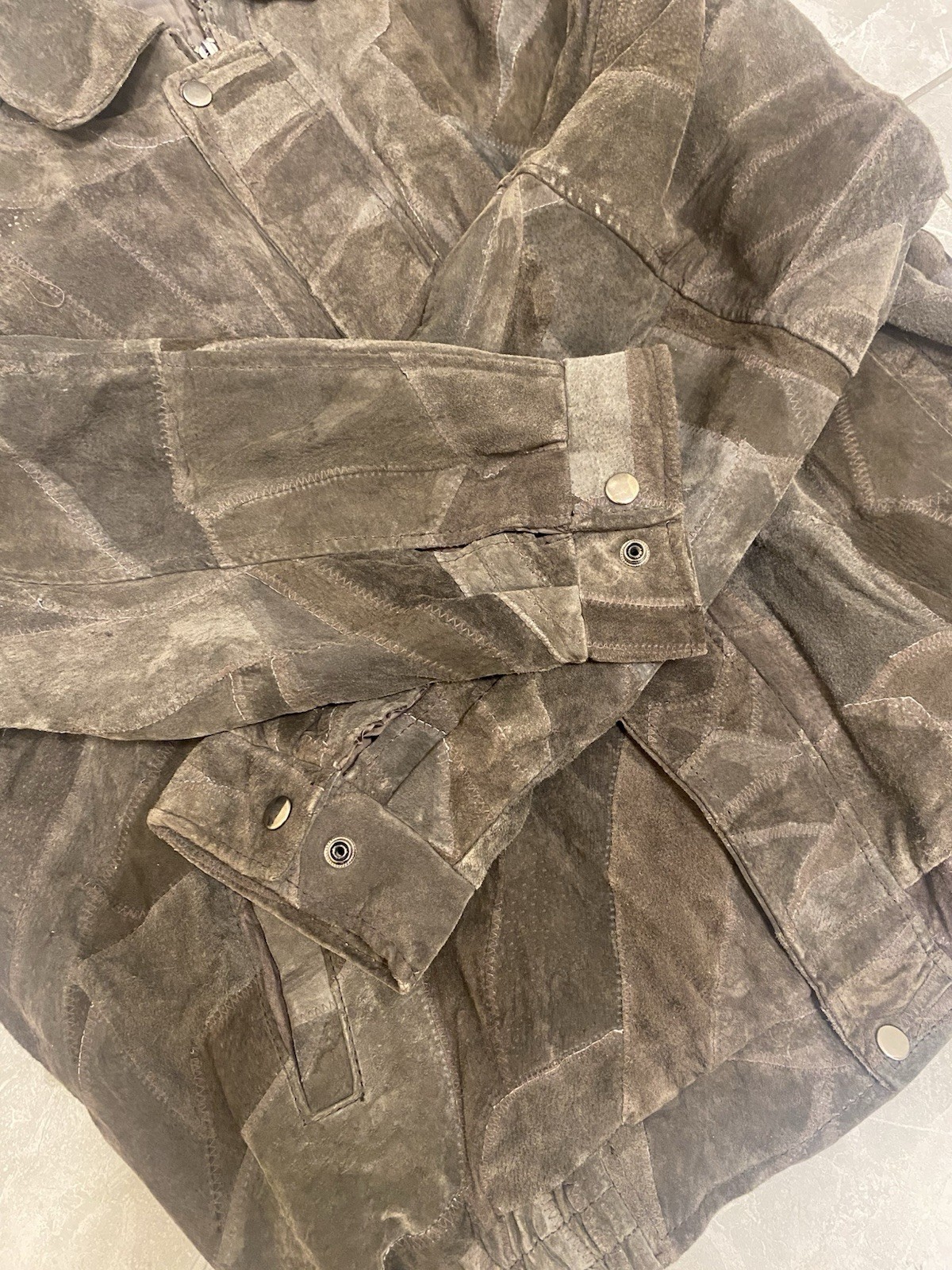 LeatherWorks 3X Brown Suede Patchwork Bomber Jack… - image 6