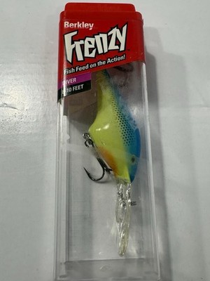 Berkley Frenzy FDM-BLC Crankbait Floating Blue Chartreuse Plastic 3/8 oz 8-10 ft
