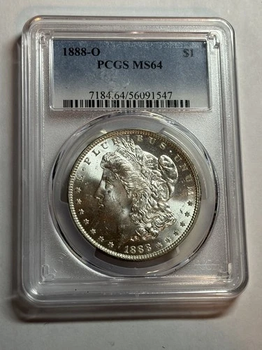 1888-O Morgan Silver Dollar PCGS MS64 Blast White Better Date