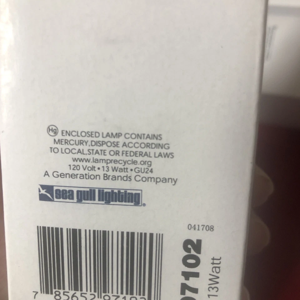 7 New Sea Gull GU24 Spiral Lamps Bulbs Model 33113SP 13 Watt 2 Prong Twist 97102 - Image 3 of 4