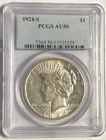 1924 S PEACE "PCGS AU50 - KEY/BETTER DATE PEACE, GREAT COLOR AND HIGH POINTS💥✅