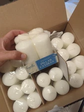 HYOOLA White Pillar Candles 2-inch x 4-inch - 24 Pack Unscented Bulk Pillar C...