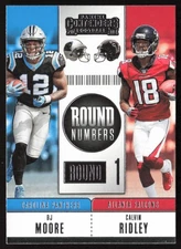 2018 Panini Contenders Round Numbers DJ Moore / Calvin Ridley #RNA-MR
