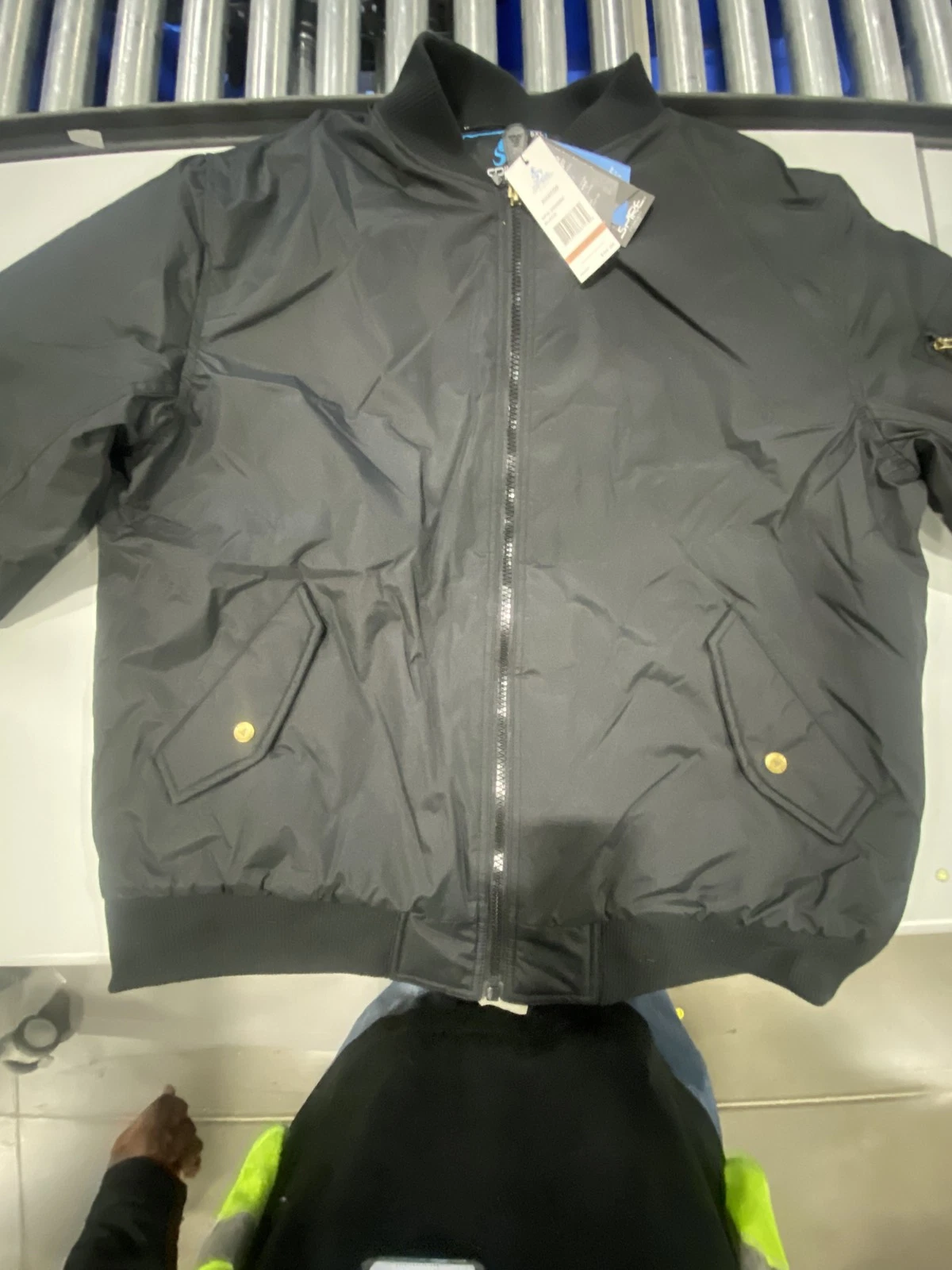 SPIRE MEN'S WATERPROOF WEATHER TECH INSULATION AVIATOR JACKET SIZE LARGE - BLACK