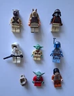 LEGO Star Wars 8 Minifigure Lot w/ Yoda & Boba Fett  Space Theme Accessories