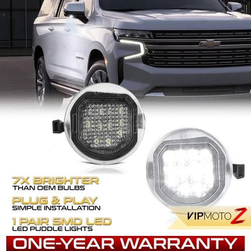 Full LED Side View Mirror Puddle Light For 2015-2023 Suburban Tahoe Yukon Sierra