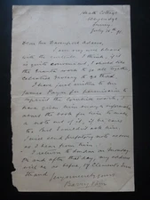 Barry Pain – A.L.S. TO DAVENPORT ADAMS (1891) – Hand Written Letter