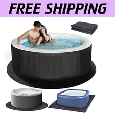 Essential 90" Round Inflatable Hot Tub Mat - Protector Mat for Pools & More