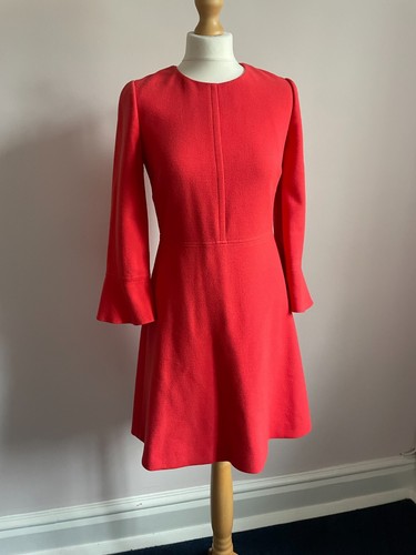 J Crew smart red/burnt orange knee length dress size UK 10/12 US 6