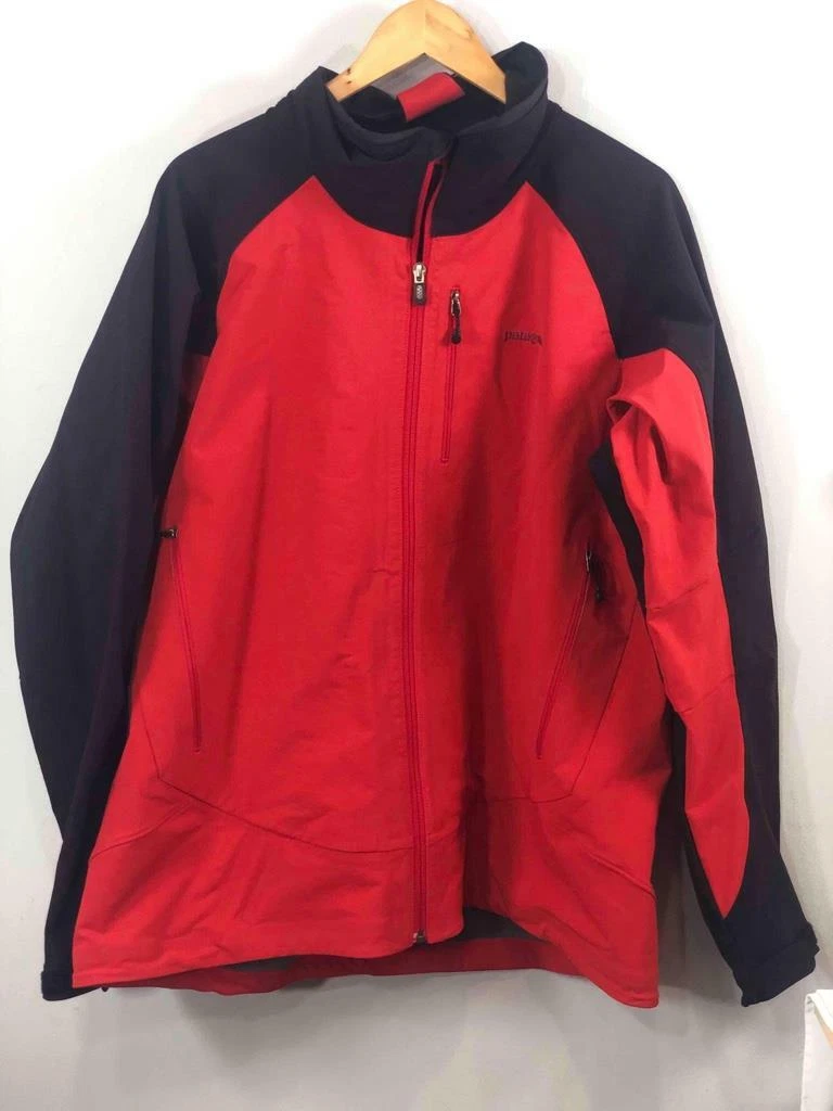 PATAGONIA Black & Red Nylon Lightweight Windbreaker Jacket Sz XL