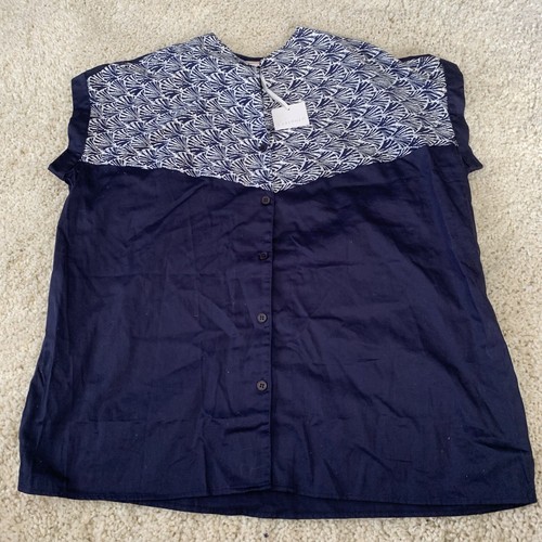 CABERNET Sleep Sense Pajama Top Womens XL Sleeveless Button Front Sleepwear NEW - Picture 6 of 6