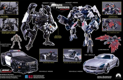 Transformers DOTM APS-03 Deception Barricade & Soundwave Asia Premium Series - Picture 2 of 3