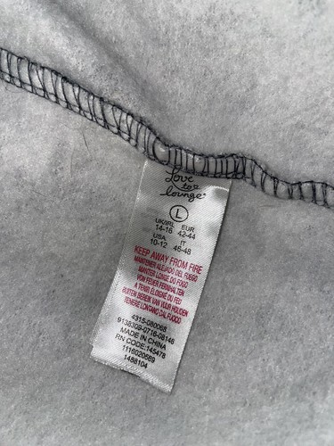 Love To Lounge Harry Potter Girls 14-16 Large Bath Robe Gray Hooded Fleece Soft - Picture 9 of 12