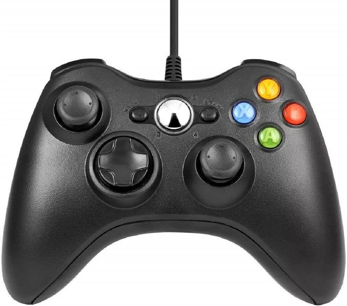 WIRED USB CONTROLLER FOR PC & XBOX 360 - BLACK