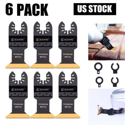 6PCS EZARC Oscillating Multi Tool Blades Saw Blade Wood Metal Cutter for Fein US