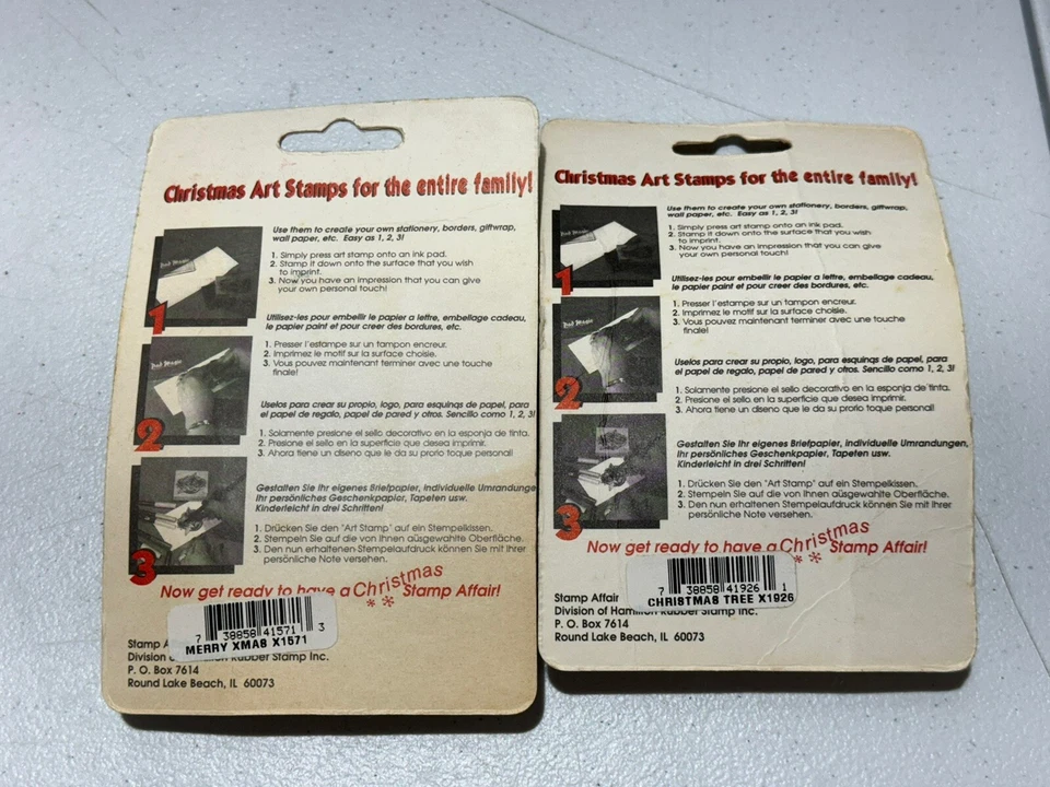 SELLO ASUNTO SELLOS DE GOMA NUEVO NAVIDAD AÑO NUEVO ÁRBOL NUEVO EN PAQUETE VINTAGE Foto 4 de 4