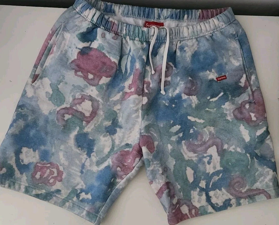 SS21 Supreme Small Box Sweat Taille M Medium Short Aquarelle Floral Short