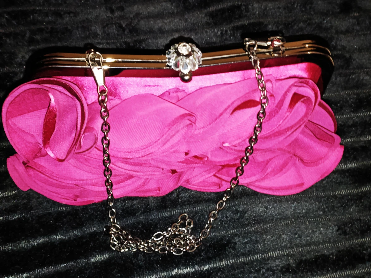 Dark pink top clutch bag uk