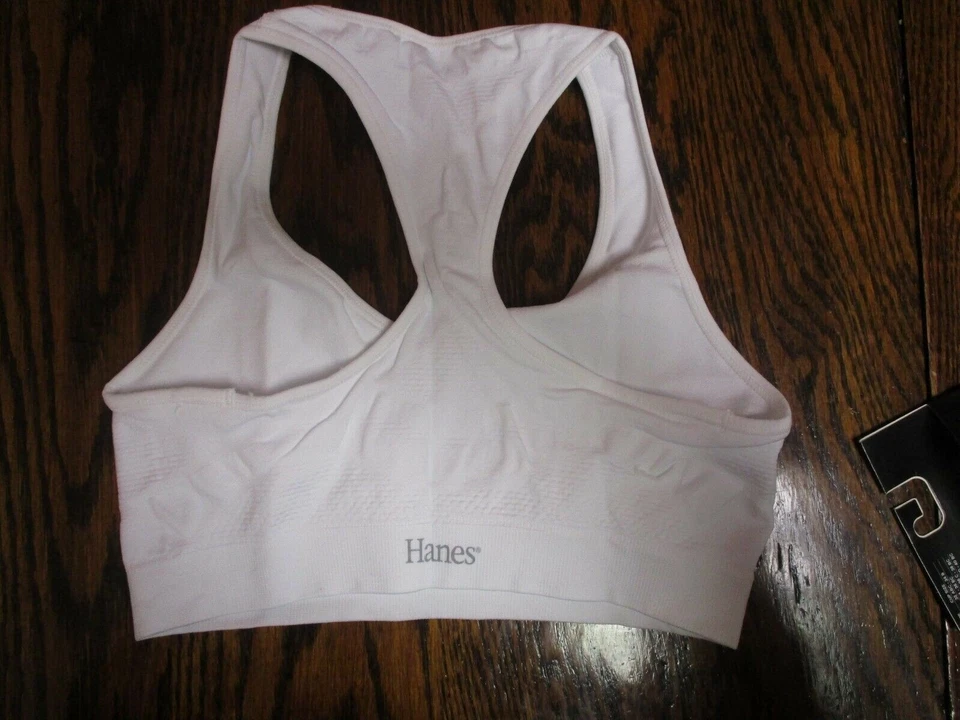 Sujetador Jogbra 851B10 Hanes B0820 Sin Costuras Sin Alambres Pequeño Blanco Foto 4 de 4