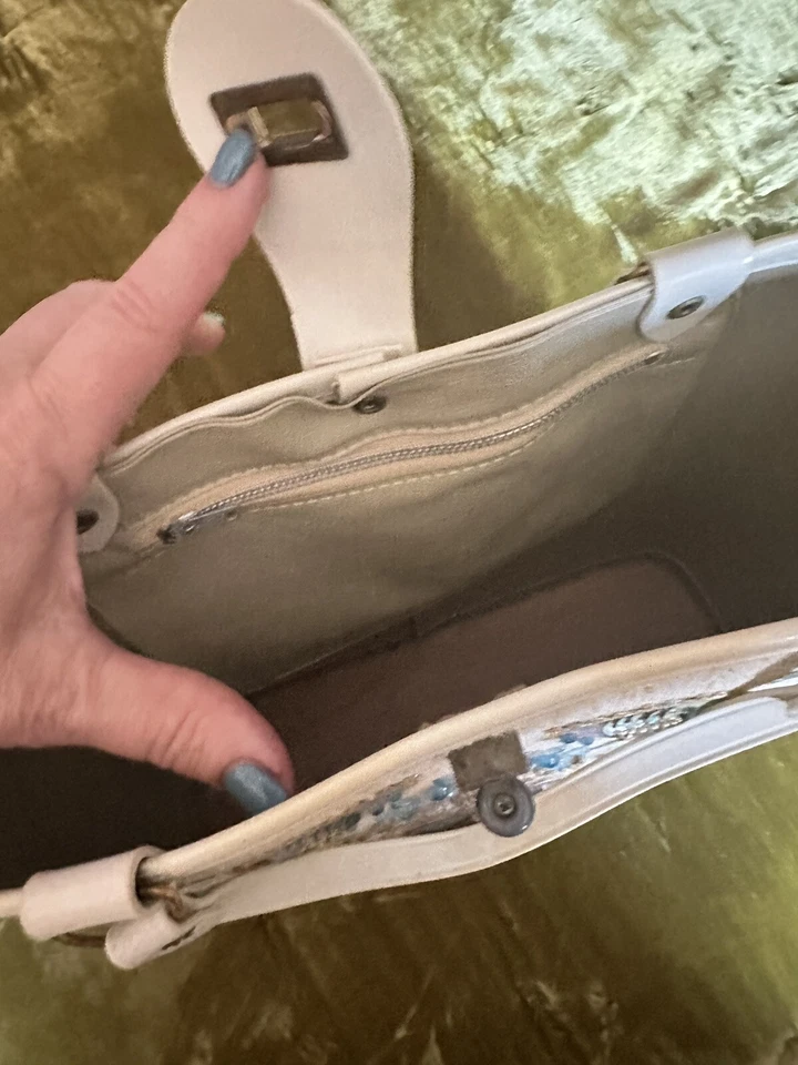 1960s Vintage Edith Collins/Jewel Tone Canvas Handbag - Image 4 of 4