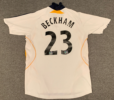 David Beckham LA Galaxy Adidas Jersey #23 2007-08 MLS Vtg Soccer