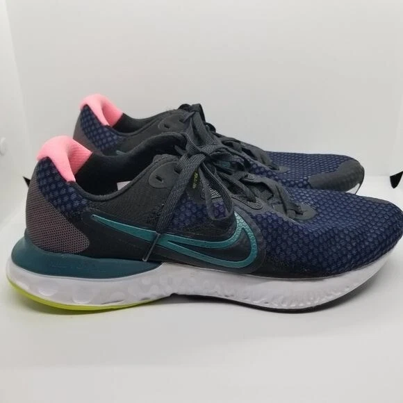Nike black and blue running shoes sale
