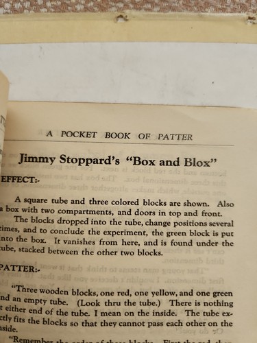 Vintage 1937 Pocket Book of Patter by Jimmy Stoppard -Rare Vintage Magic Tricks - Picture 8 of 9