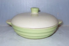 Mid Century Vintage Shawnee Great Northern 1034 Lime/Beige Covered Dish