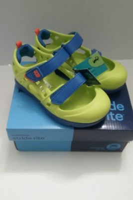 Stride Rite SandalsToddler boy 's phibian Shoes Size 9 -M. Color  Blue / lime 
