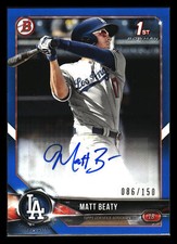 2018 Bowman #PA-MB Matt Beaty Prospect 1ST RC Auto Blue #86/150 Dodgers