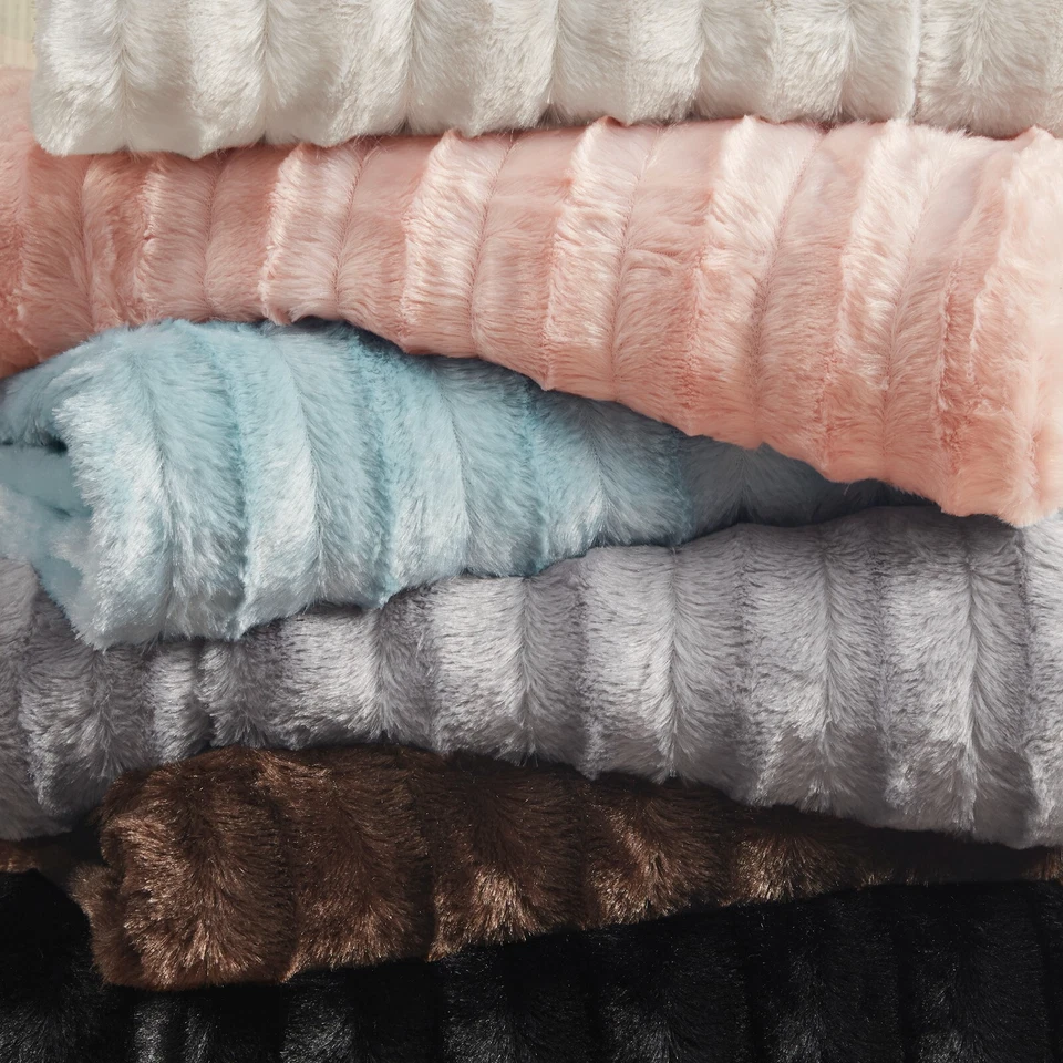 Madison Park Duke Long Fur Throw 50x60 - Image 3 of 4