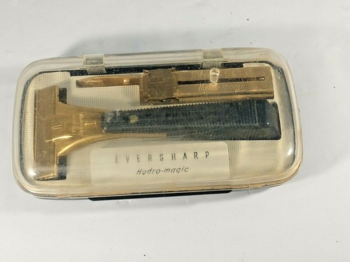 Vintage Eversharp Hydro-Magic Gold Black Razor Original Box - Picture 2 of 12