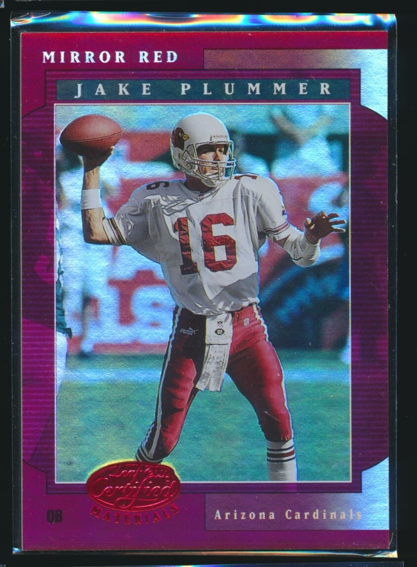2001 Leaf Certified Materials Mirror Red /75 Jake Plummer #39 Cardinals