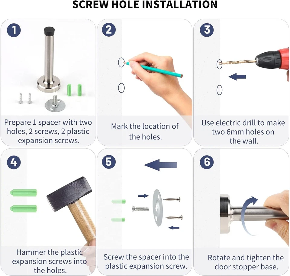 Wandtürstopper Türstopper Wand Türstopper Wandmontage Türanschlag Stopper 150mm - Bild 2 von 4