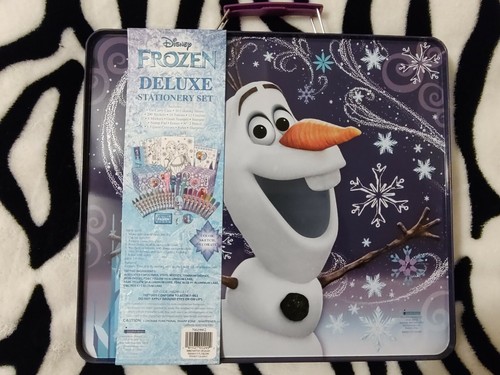 Disney's Frozen Deluxe Stationary Set with Tin Carrying Case 200+ Pieces - Picture 2 of 4