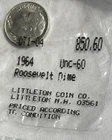 Littleton Coin Co. 1964 Roosevelt Dime 10C Silver UNC 60