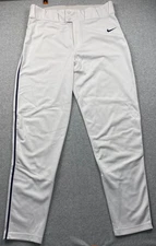 Nike Men's Size Large Vapor Select Piped Baseball White Pants BQ5489-107