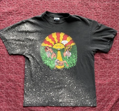 AOP Pitbull Leather Company Motorcycle Marijua 1990s vintage concert t-shirt, vintage, single stitch, B+ condition